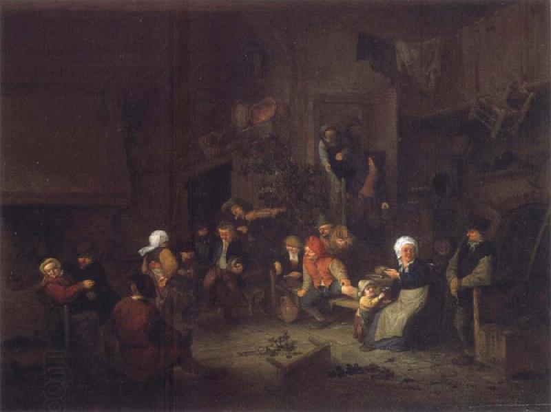 Jan Steen Merry Company in an inn. China oil painting art
